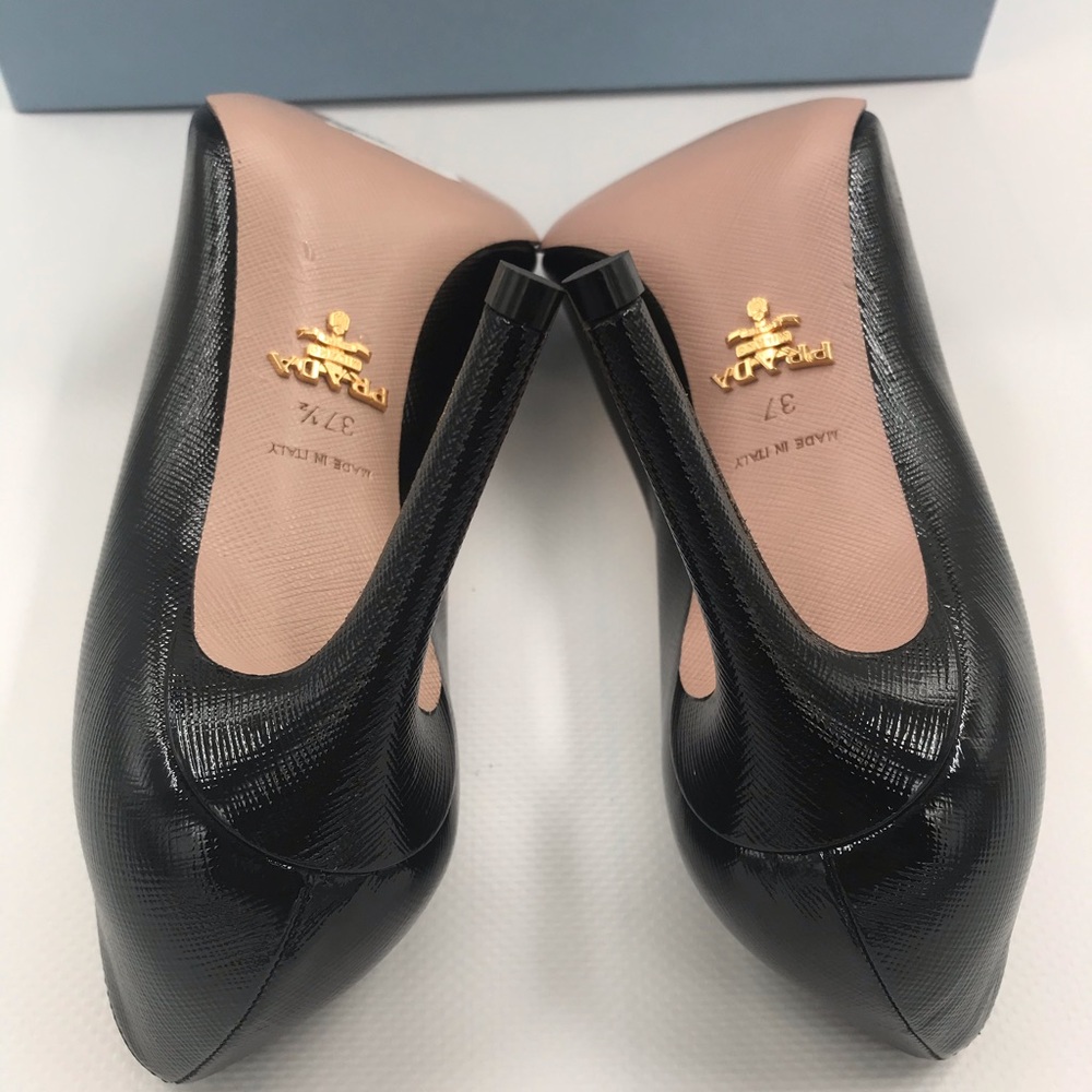 Prada Shoes Prada Heels NWB 1/2 size off 37L 37.5R - Picture 9 of 14